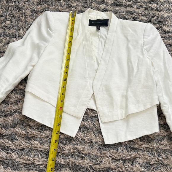 BCBGMaxAzria White Capri Cropped Blazer Size XXS - Picture 4 of 8